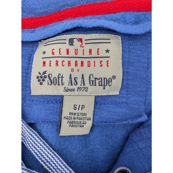 Chicago Cubs Soft as a Grape Women's Small Pull Over Hooded Sweatshirt Baseball - Picture 2 of 7